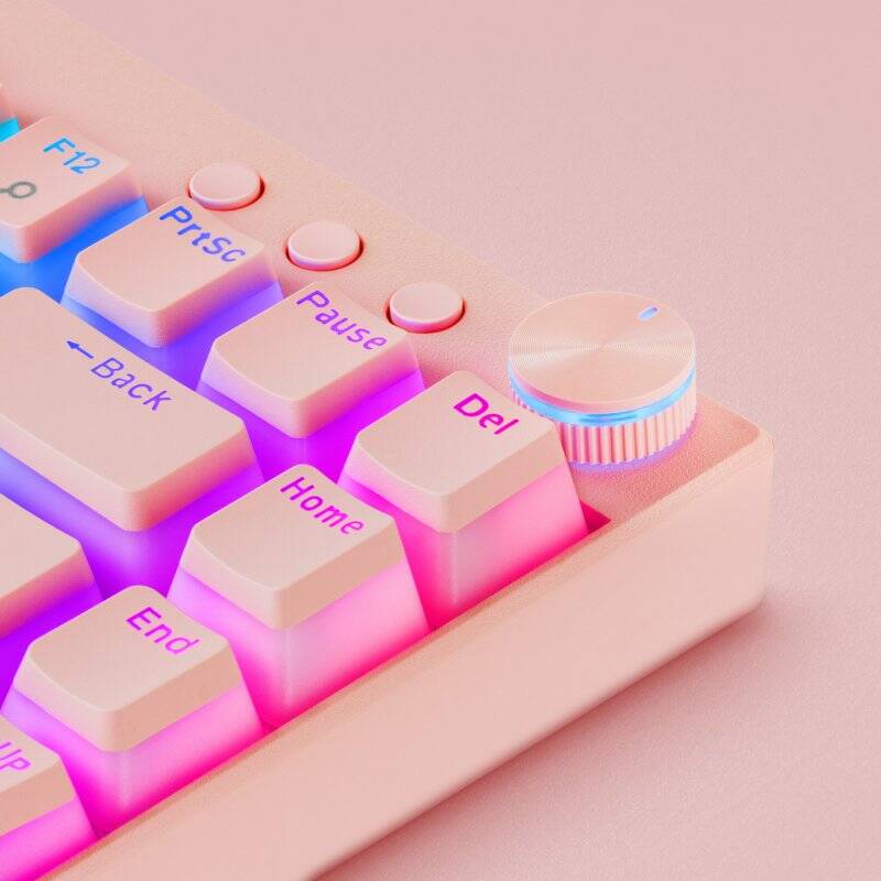 Mars Gaming MKCLOUD Wireless RGB Keyboard Pink Switch Blue French