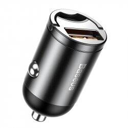 Baseus Car Charger Tiny Star Mini Quick Charge, U+Um 12/24V, 30W Gray (VCHX-A0G)