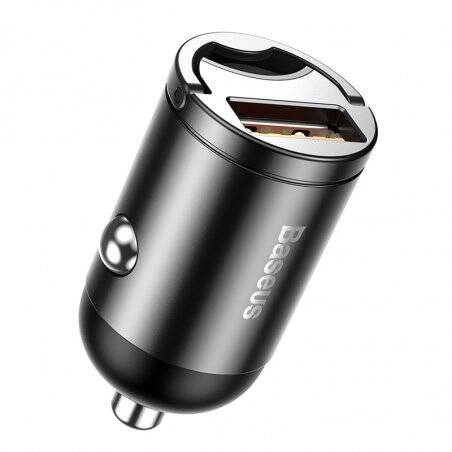 Baseus Car Charger Tiny Star Mini Quick Charge, U+Um 12/24V, 30W Gray (VCHX-A0G)