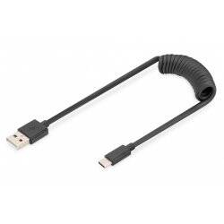 Cable Digitus USB I Typ A to USB I Typ C 1m