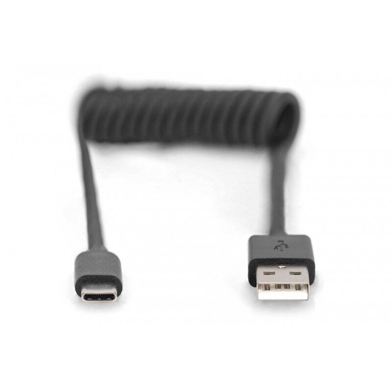 Digitus USB 2.0 - USB A to USB C Spiral Cable
