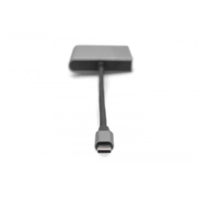 Adap Digitus USB-C to 2xHDMI 18cm silver