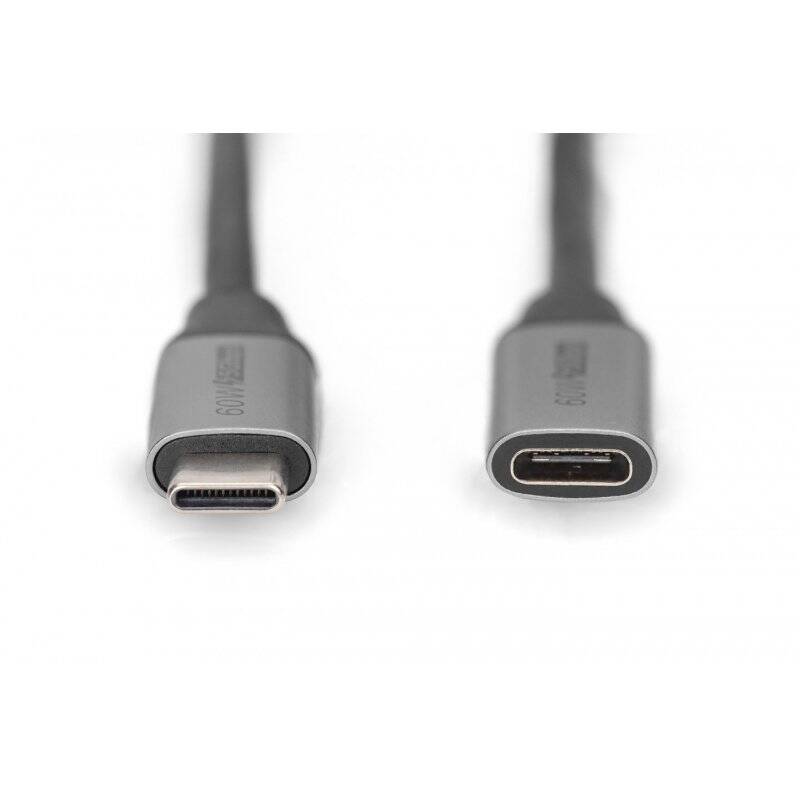Cable Digitus USB-C/M to USB-C/F PD60W Gen 1 1m