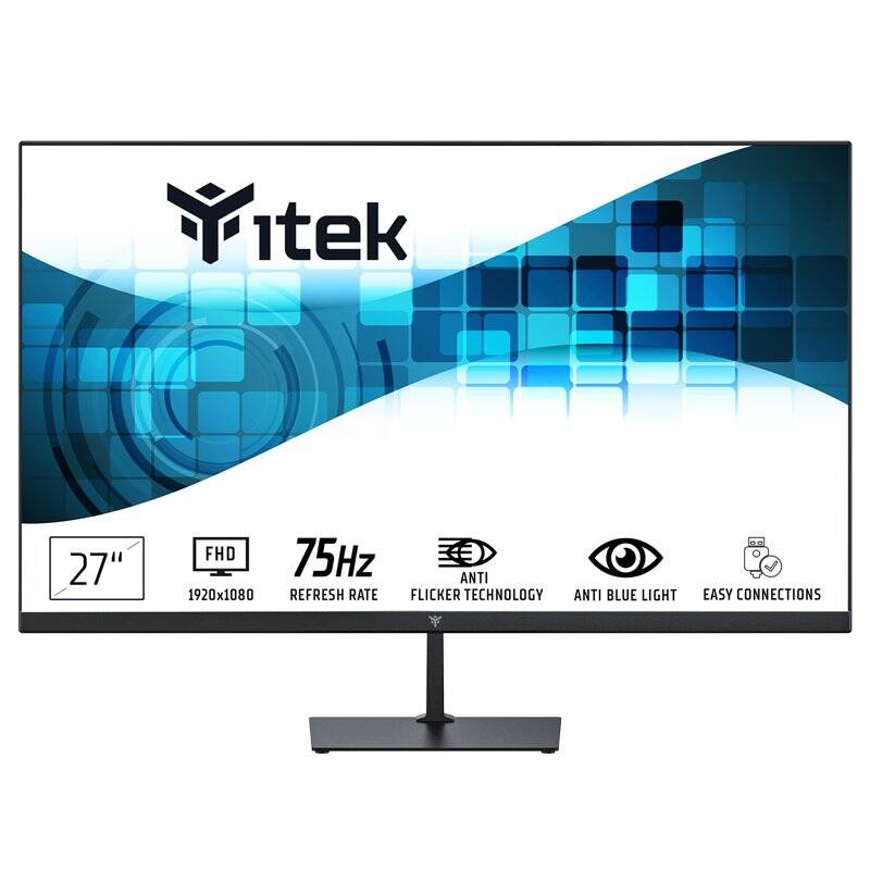 itek GWF écran plat de PC 68,6 cm (27") 1920 x 1080 pixels Full HD LED Noir