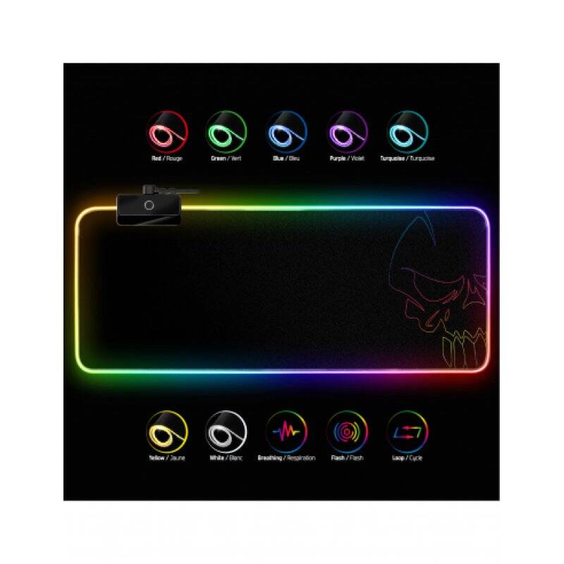 Spirit of Gamer Darkskull Tapis de souris de jeu Noir, Multicolore