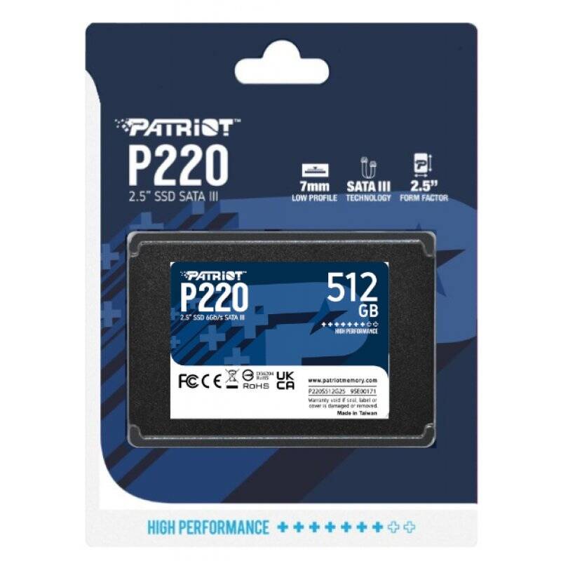 SSD  512GB 550/500 P220          SA3 PAT  P220S512G25