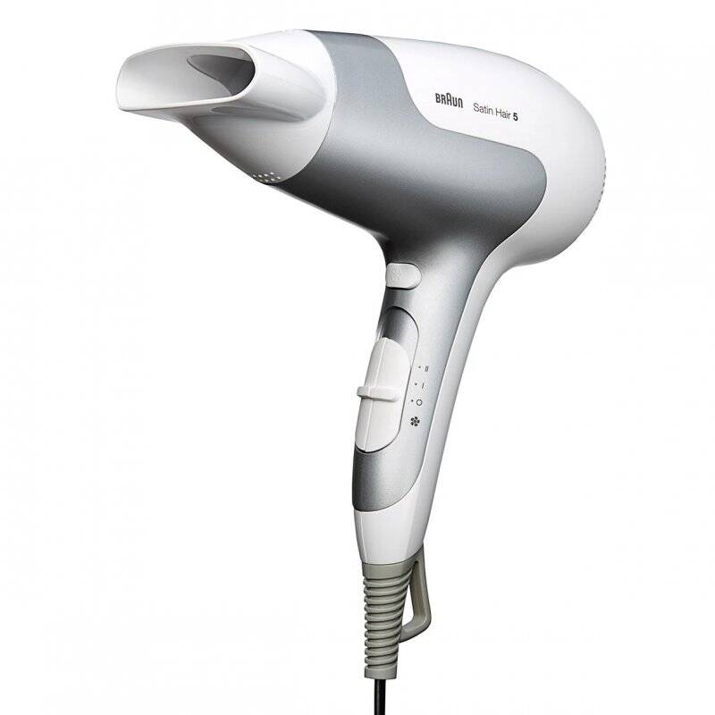 Braun HD580 hair dryer 2500 W Silver, White