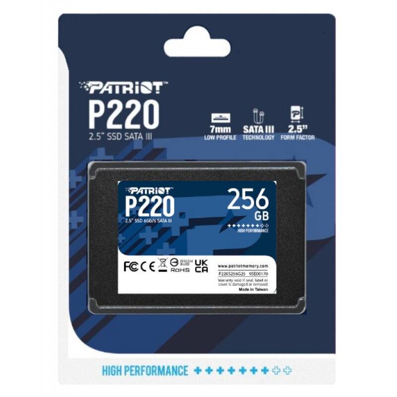 SSD  256GB 550/490 P220          SA3 PAT  P220S256G25