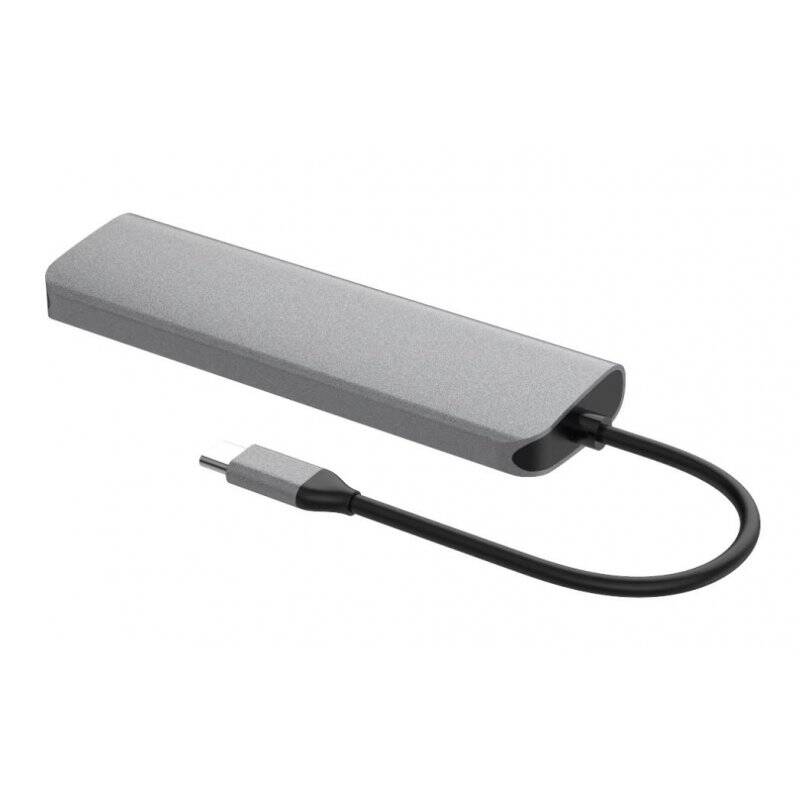 USB-C (M) HUB WITH 3X USB-C (F)/1X USB-A (F)/1X HDMI PASS TH