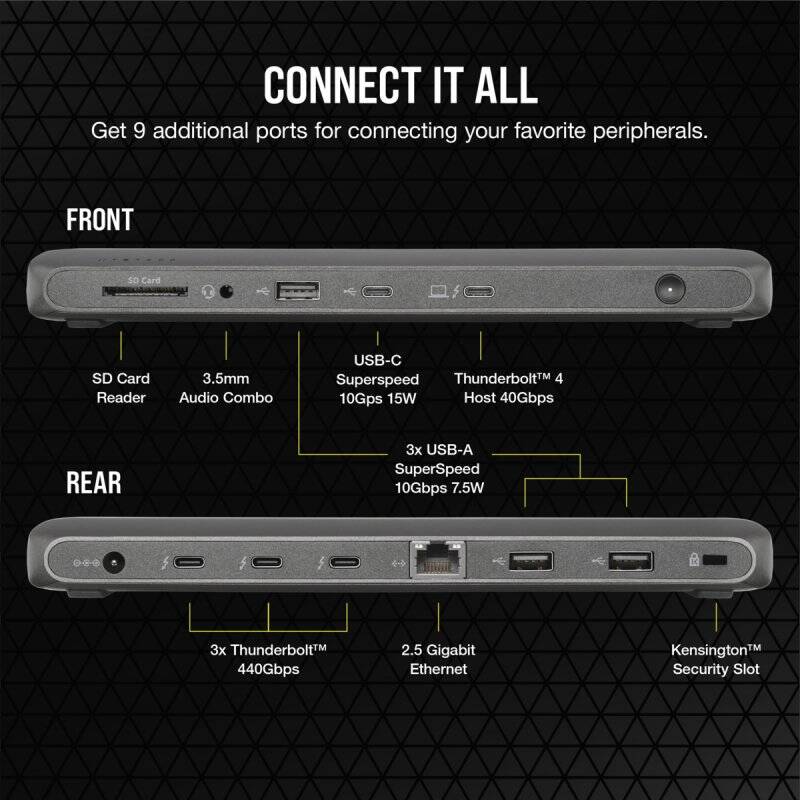 Corsair TBT200 DP     Thunderbolt 4 Dock  CU-9000002-EU