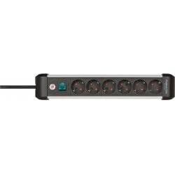 Brennenstuhl 1391030600 power extension 3 m 6 AC outlet(s) Indoor Black, Silver