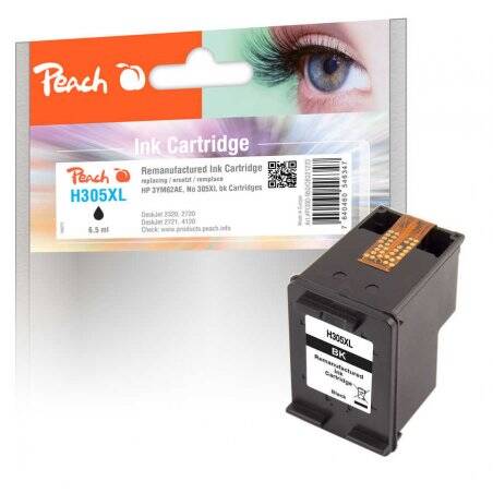 Peach H305XL cartouche d'encre 1 pièce(s) Compatible Rendement élevé (XL) Noir