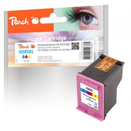 Peach H305XL ink cartridge 1 pc(s) Compatible High (XL) Yield Cyan, Magenta, Yellow