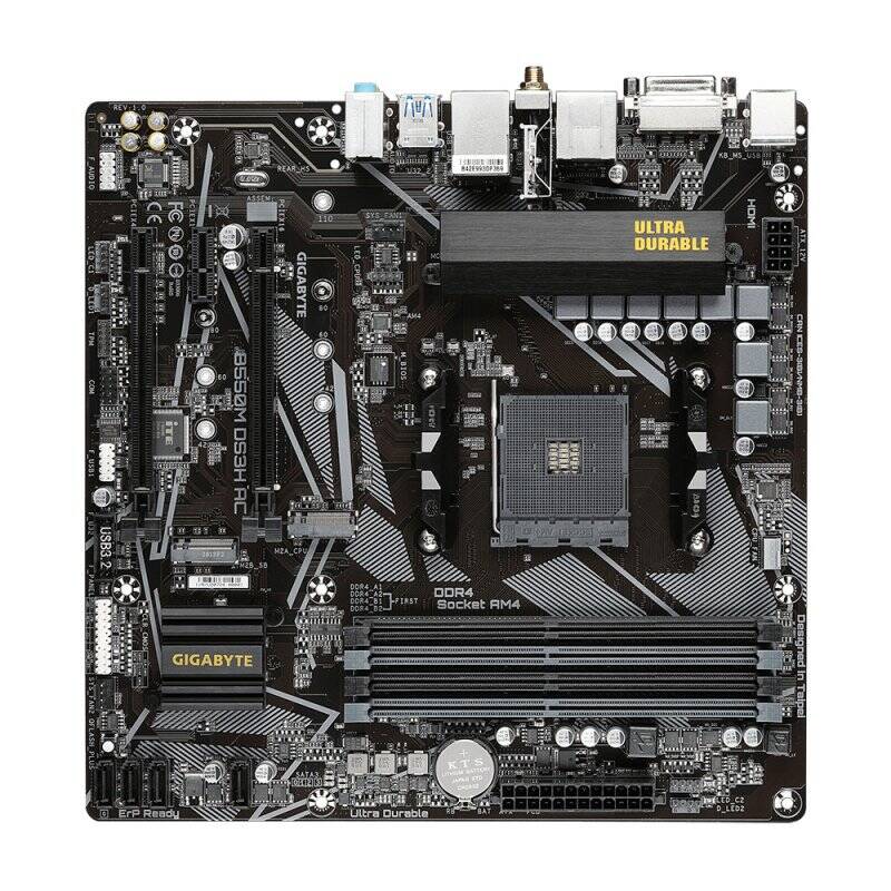 Gigabyte B550M DS3H AC AMD B550 Emplacement AM4 micro ATX