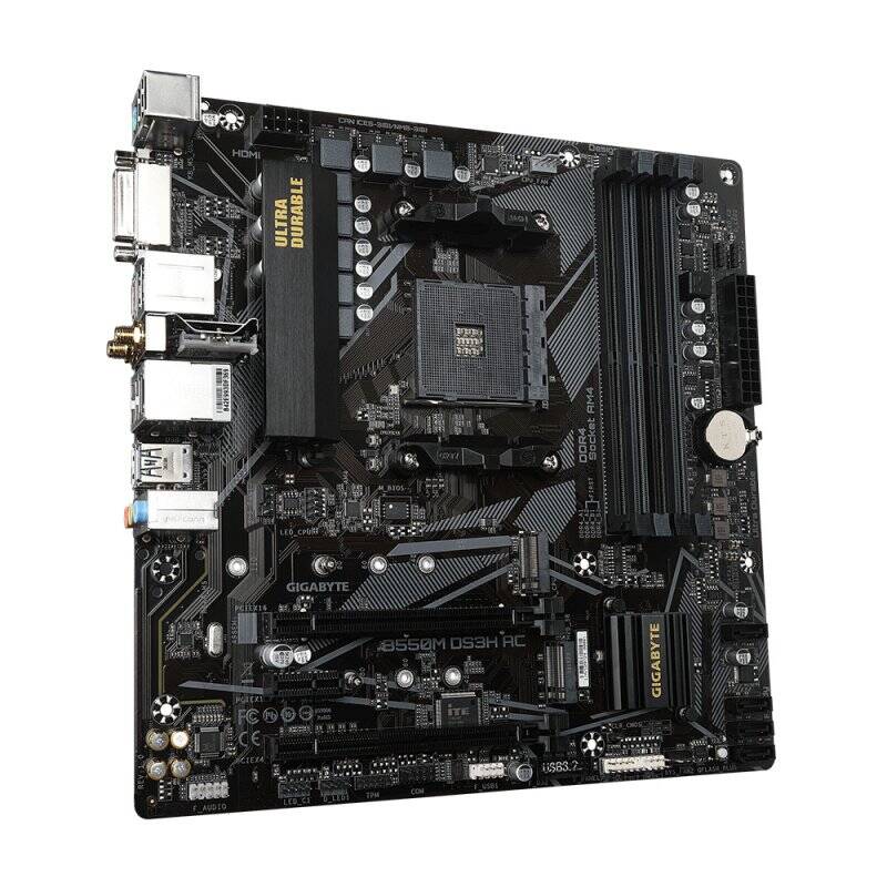 Gigabyte B550M DS3H AC AMD B550 Emplacement AM4 micro ATX