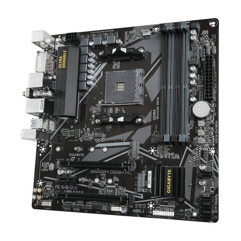 Gigabyte B550M DS3H AC AMD B550 Socket AM4 micro ATX