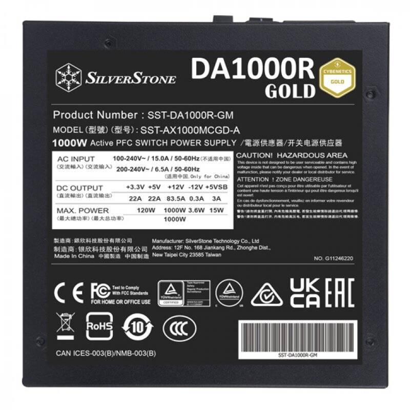 SilvStone SST-DA1000R-GM   1000W ATX 3.0  SST-DA1000R-GM