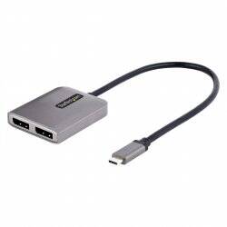 StarTech.com Hub USB-C MST à 2 ports - Adaptateur Multi-Moniteur USB Type-C vers 2x DisplayPort pour Ordinateur Portabl