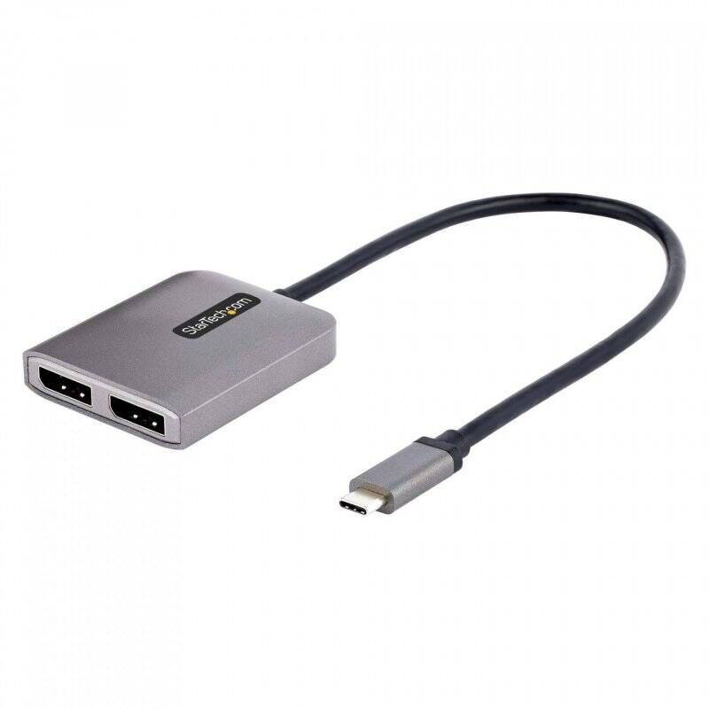 StarTech.com USB-C to Dual Displayport 1.4 Adapter, USB Type-C Multi-Monitor MST Hub, Dual 5K 60Hz DP Laptop Display Ext