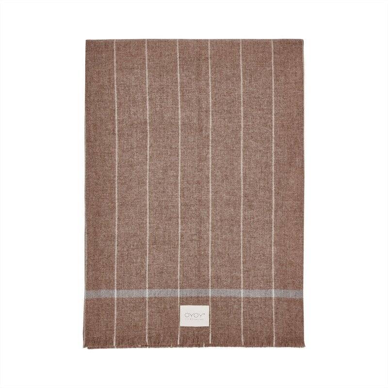 OYOY Balama plaid 1300 x 1800 cm Laine Marron