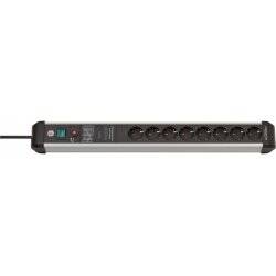 Brennenstuhl 1391010800 power extension 3 m 8 AC outlet(s) Indoor Black, Silver