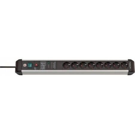 Brennenstuhl 1391010800 power extension 3 m 8 AC outlet(s) Indoor Black, Silver