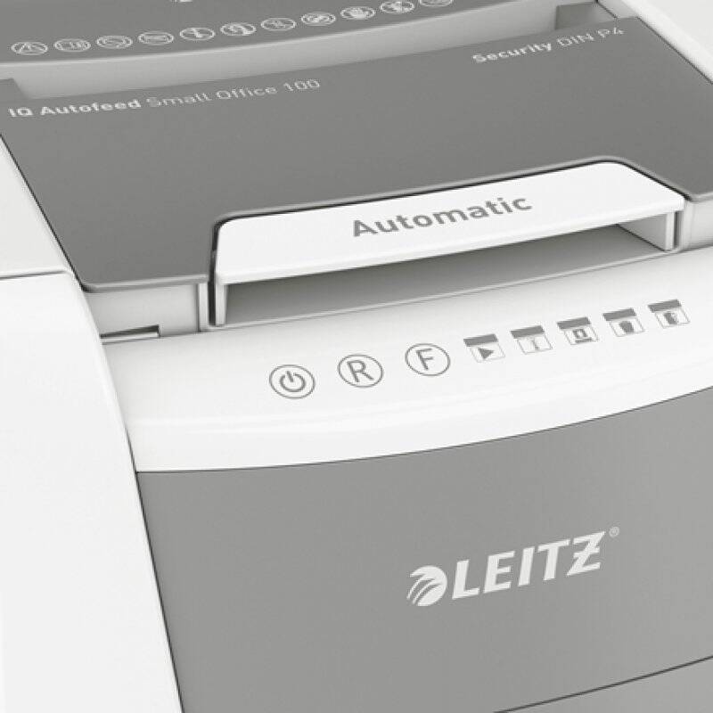 Leitz 80110000 destructeur de papier Destruction croisée 22 cm Gris, Blanc