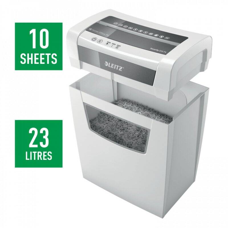 Leitz IQ Home Office P-4 destructeur de papier Découpage en particules 22 cm Blanc