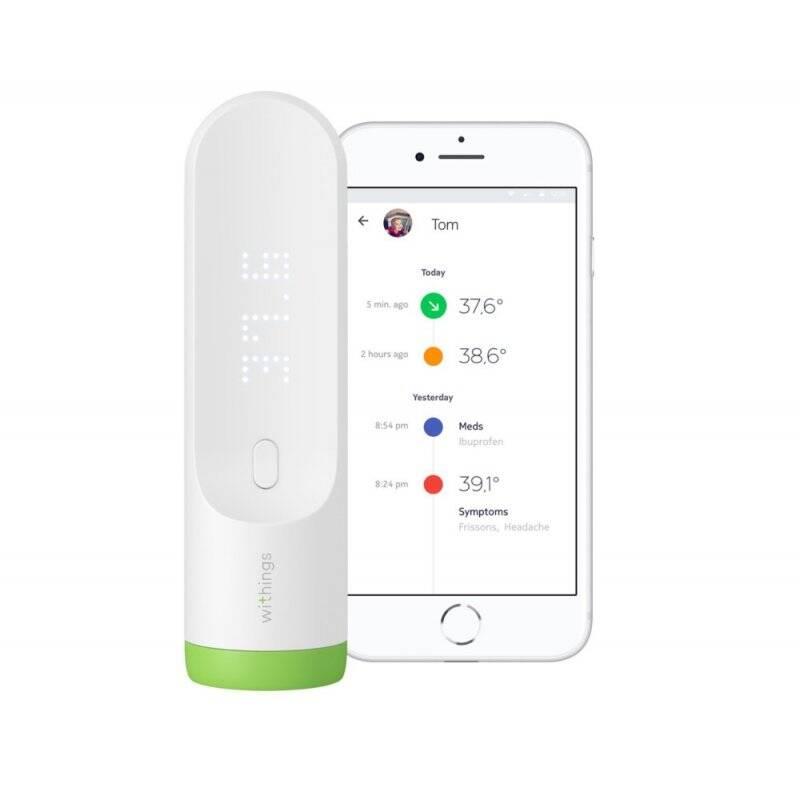 Thermomètre connecté sans contact Withings (Blanc/Vert)