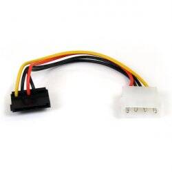 6IN 4 PIN MOLEX TO RIGHT ANGLE SATA POWER CABLE ADAPTER