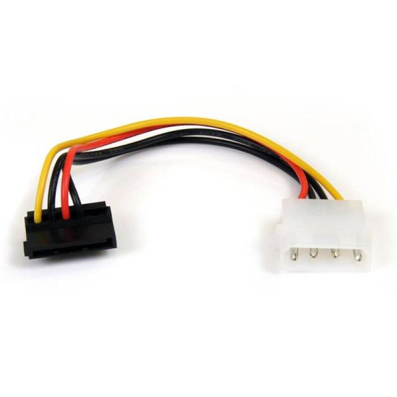 6IN 4 PIN MOLEX TO RIGHT ANGLE SATA POWER CABLE ADAPTER