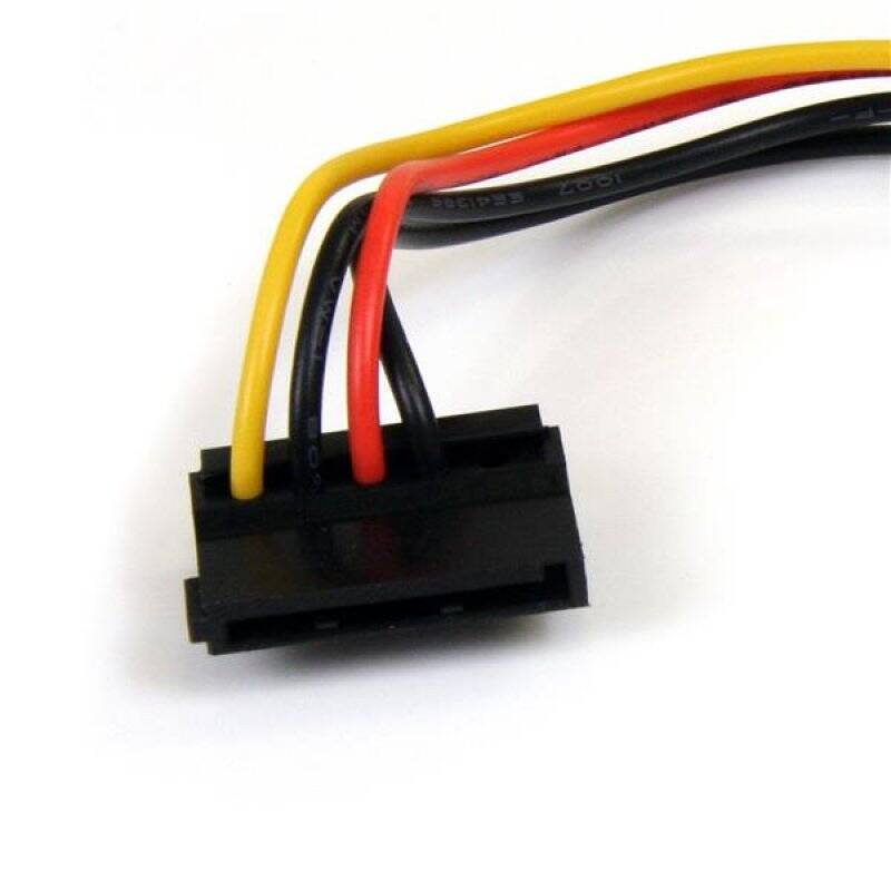 6IN 4 PIN MOLEX TO RIGHT ANGLE SATA POWER CABLE ADAPTER