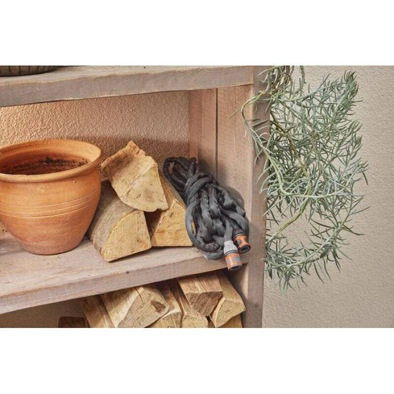 Gardena Liano tuyau d'arrosage 15 m Au-dessus du sol Polyvinyl chloride (PVC), Textile Noir, Gris