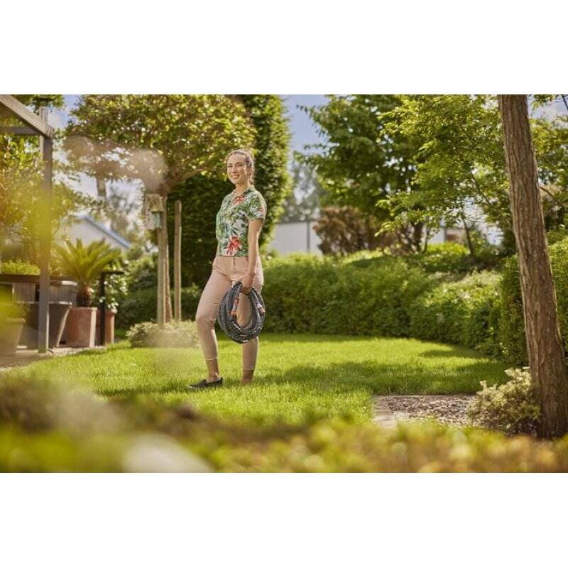 Gardena Liano tuyau d'arrosage 20 m Au-dessus du sol Polyvinyl chloride (PVC), Textile Noir, Gris