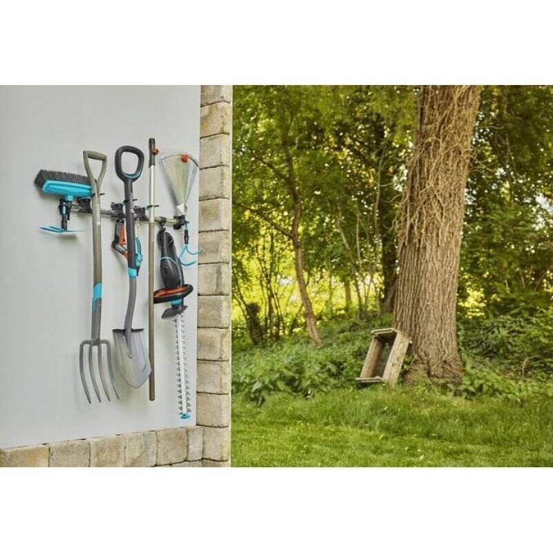 Gardena 3509-20 support de stockage d'outils de jardin Mural Plastique, Caoutchouc, Acier