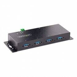 StarTech.com 4-Port Industrial USB 3.0 5Gbps Hub - Rugged USB Hub w/ ESD and Surge Protection - DIN/Wall/Desk Mountable 