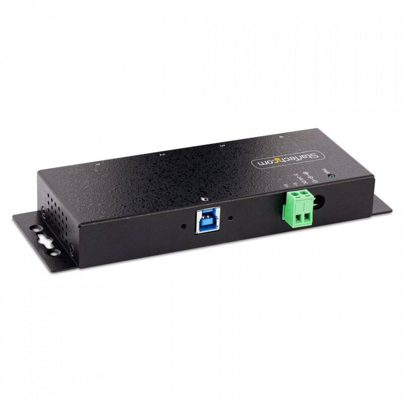StarTech.com 4-Port Industrial USB 3.0 5Gbps Hub - Rugged USB Hub w/ ESD and Surge Protection - DIN/Wall/Desk Mountable 