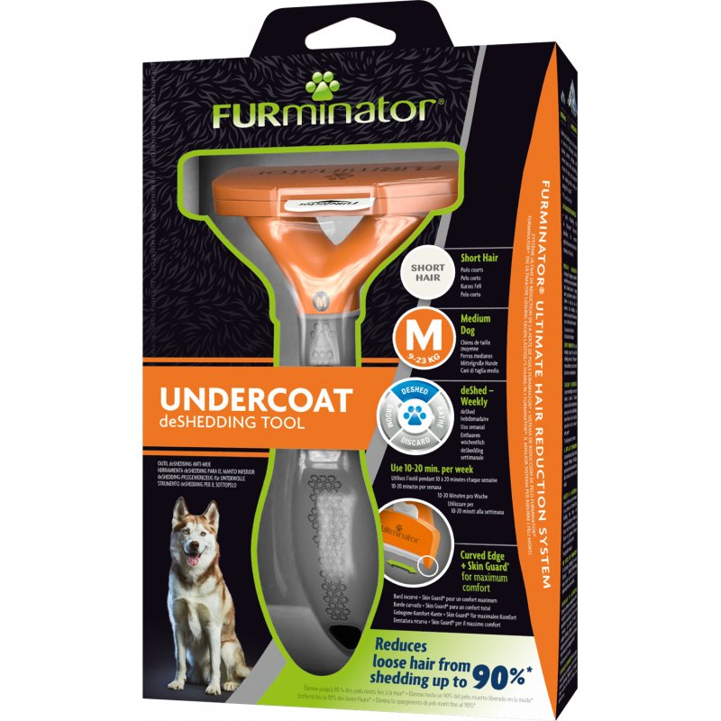 FURminator 8117940112396 brosse et peigne pour animaux Noir, Orange Chien Étrille
