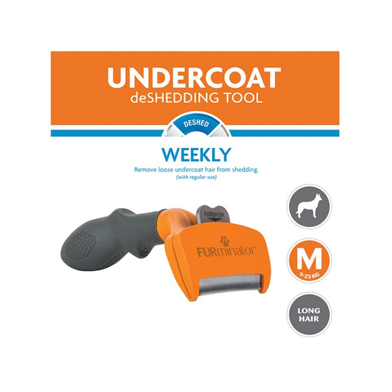 FURminator 8117940112464 brosse et peigne pour animaux Noir, Orange Chien Étrille