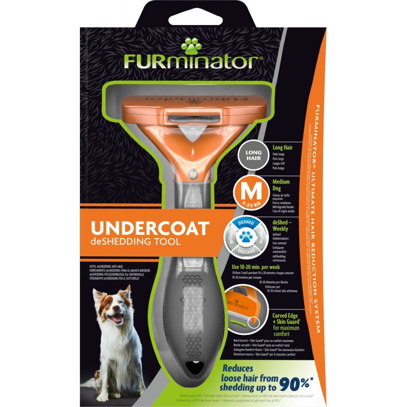 FURminator 8117940112464 pet brush/comb Black, Orange Dog Deshedder