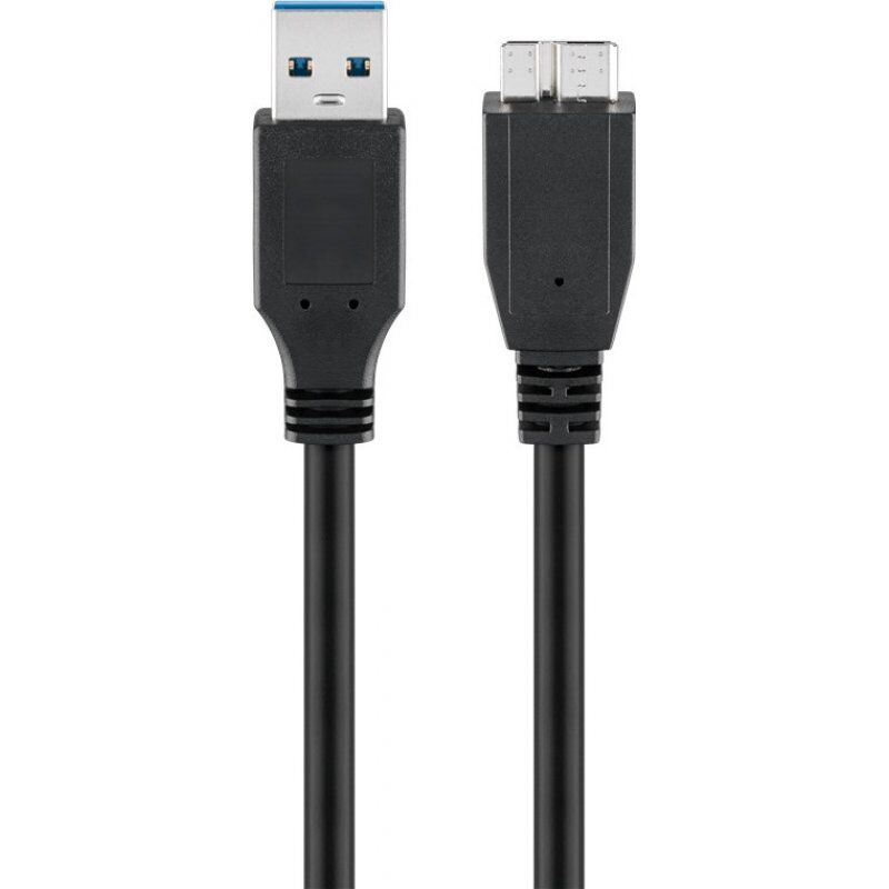 Goobay 95027 câble USB 3 m USB A Micro-USB B Noir