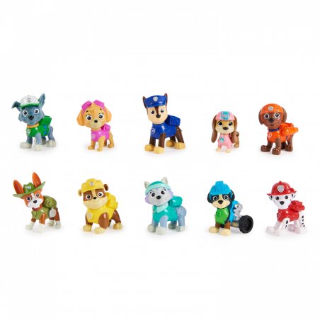 PAW Patrol , 10th Anniversary, All Paws On Deck Toy Figures Gift Pack with 10 Collectible Action Figures, Kids Toys for 