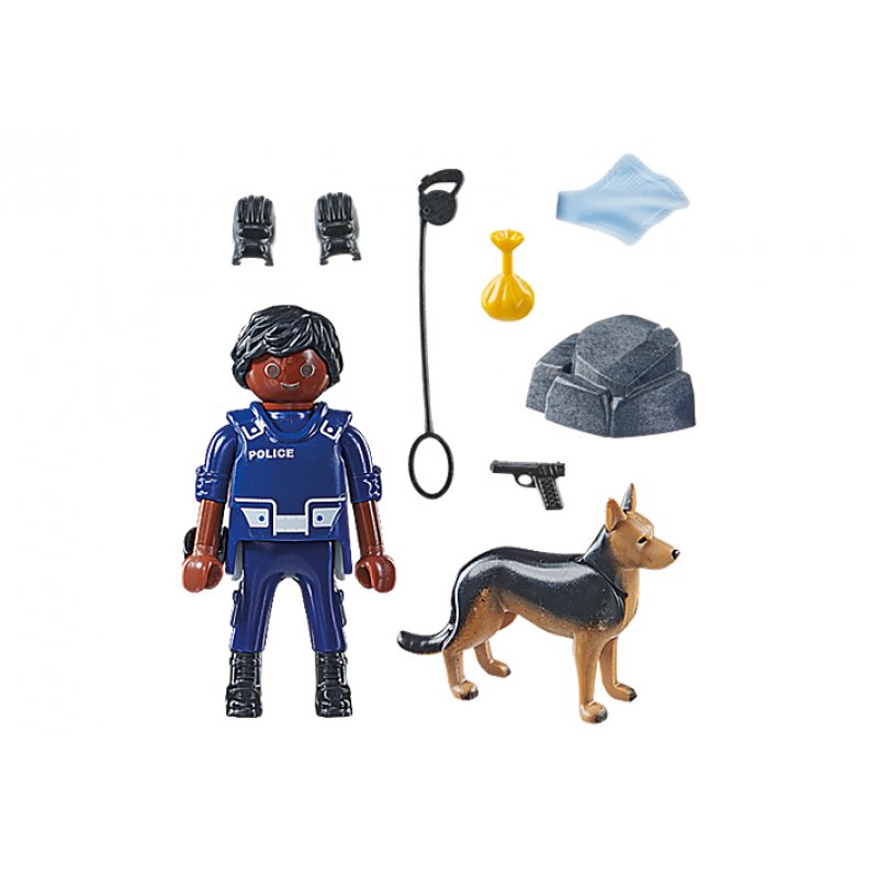 POLICIER + CHIEN DE RECHERCHE