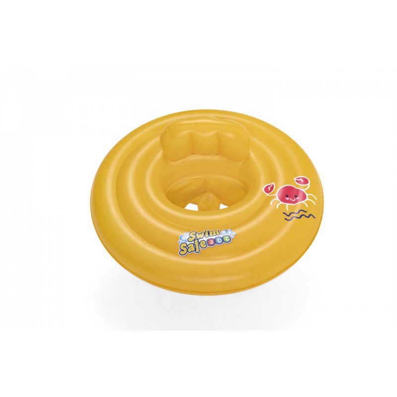 Bestway Swim Safe ABC WonderSplash Round 3-Ring Inflatable Baby Boat Float 69 cm