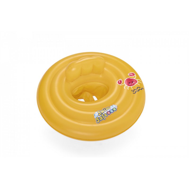 Bestway Swim Safe ABC WonderSplash Round 3-Ring Inflatable Baby Boat Float 69 cm