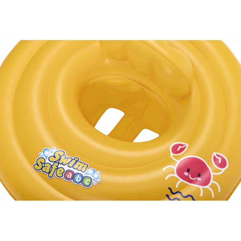 Bestway Swim Safe ABC WonderSplash Round 3-Ring Inflatable Baby Boat Float 69 cm