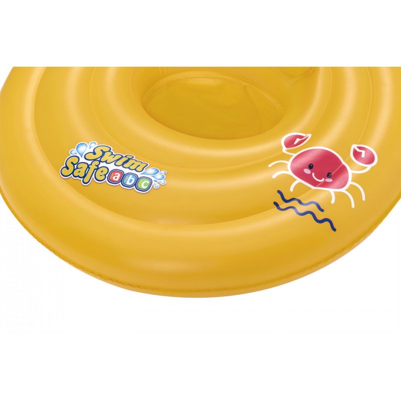 Bestway Swim Safe ABC WonderSplash Round 3-Ring Inflatable Baby Boat Float 69 cm
