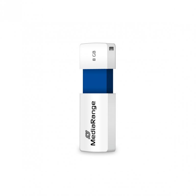 STOCK1 - MediaRange MR971 lecteur USB flash 8 Go USB Type-A 2.0 Bleu, Blanc
