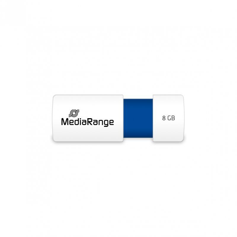 STOCK1 - MediaRange MR971 lecteur USB flash 8 Go USB Type-A 2.0 Bleu, Blanc