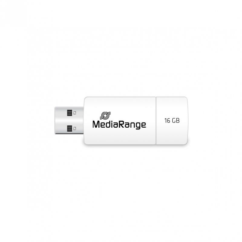 STOCK7 -MediaRange MR972 lecteur USB flash 16 Go USB Type-A 2.0 Blanc, Jaune